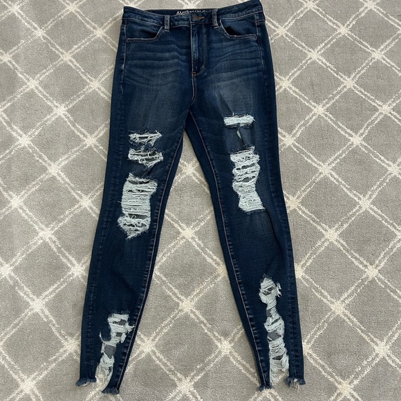 American Eagle Outfitters Denim - American Eagle ripped Super Hi Rise Jegging